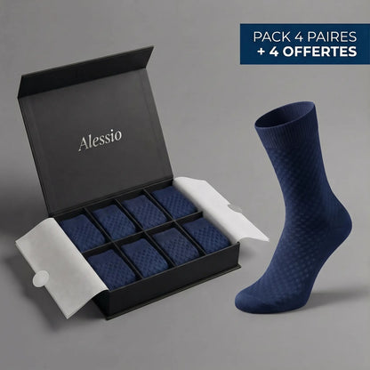 Chaussettes Alessio mi-hautes en fibre de bambou premium