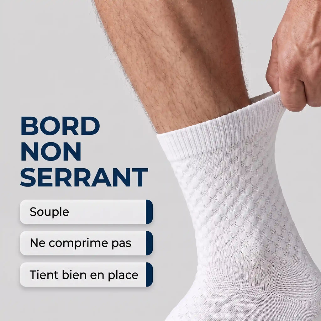 Chaussettes Alessio mi-hautes en fibre de bambou premium
