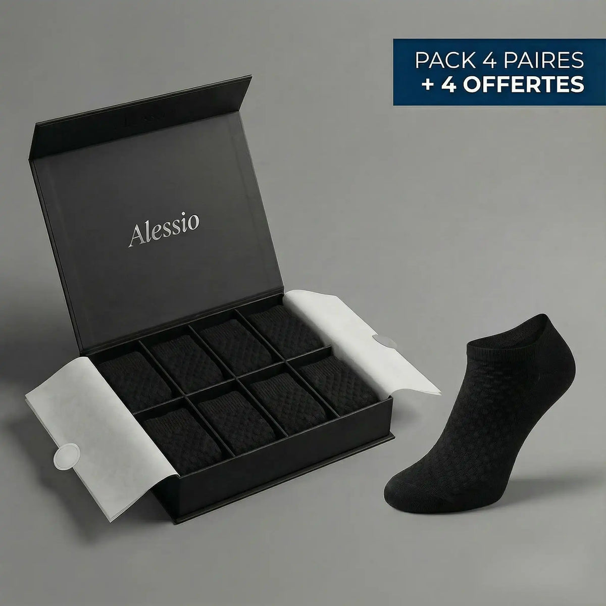 Chaussettes Alessio basses en fibre de bambou premium